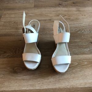 Michael Kors white wedges 7.5